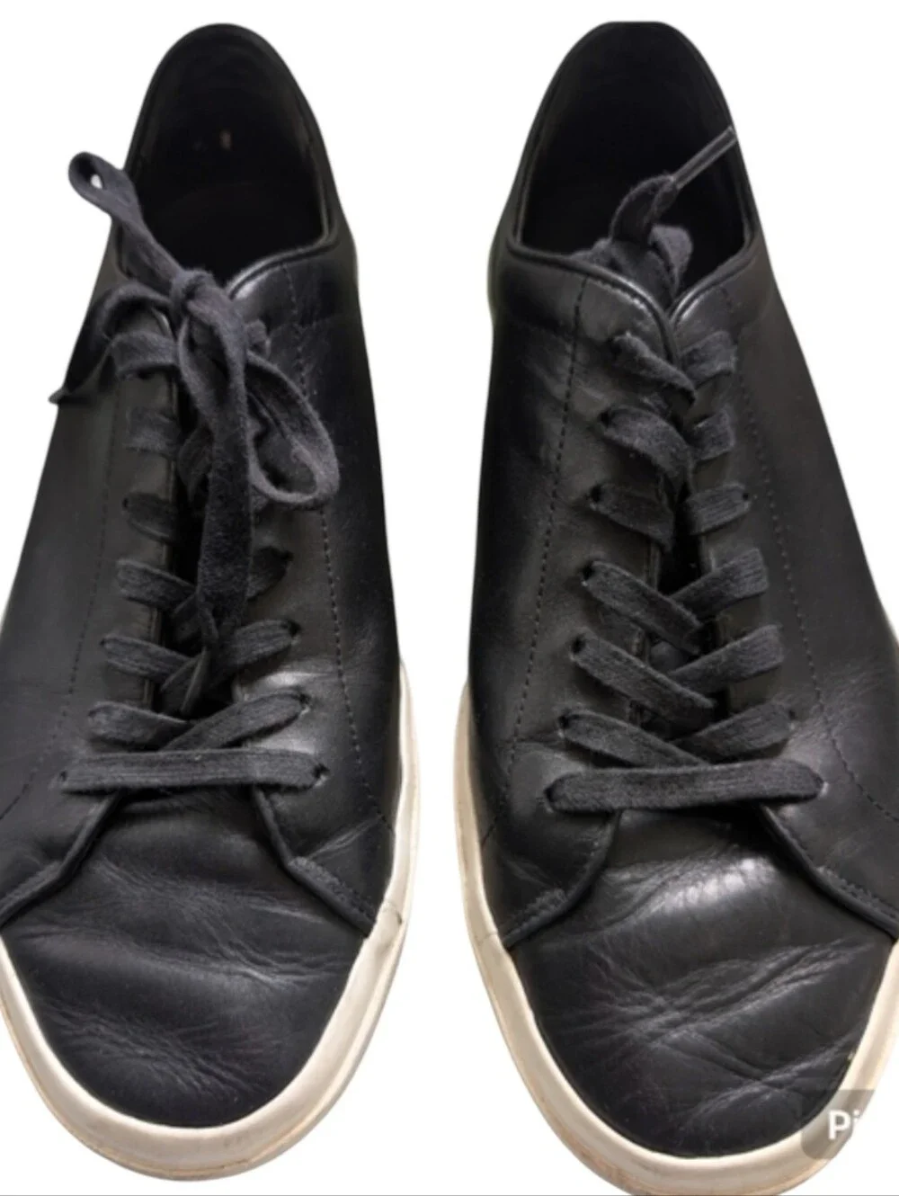 Vince Fulton Low Top Sneaker Black Leather Men's 9